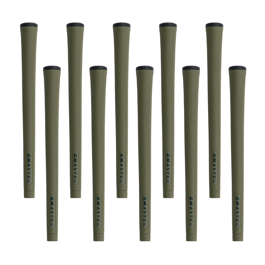 GMASTER GOLFGRIP ( スタンダード ) オリーブ × マルチプル 10本 ゴルフ グリップ ゴルフグリップ 日本製