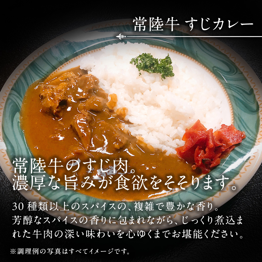 常陸牛 すじカレー 200g ×6 【茨城県共通返礼品】 カレー 牛すじ お肉 牛肉 簡単 冷凍 レトルト