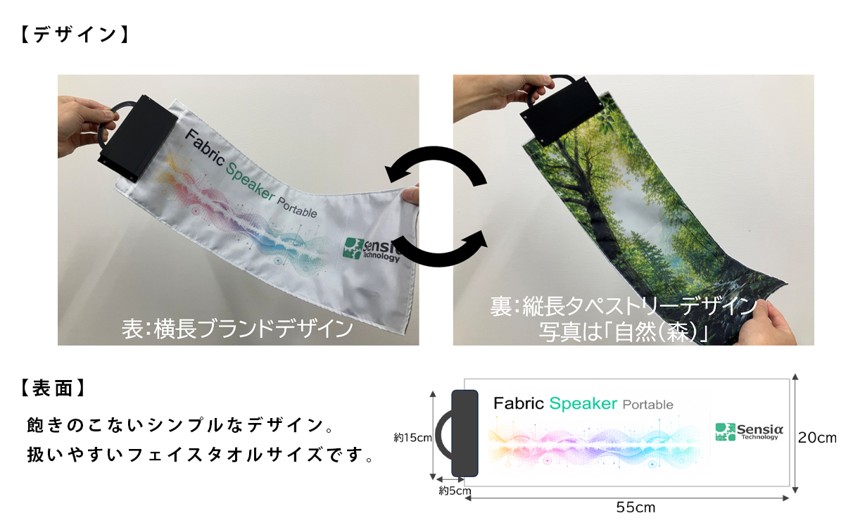 【選べるデザイン】ファブリックスピーカー・ポータブル（サイバー）1台 スピーカー 音楽 枕 まくら タオル 日用品 家電 スマート家電 インテリア 音響 茨城県 つくば市