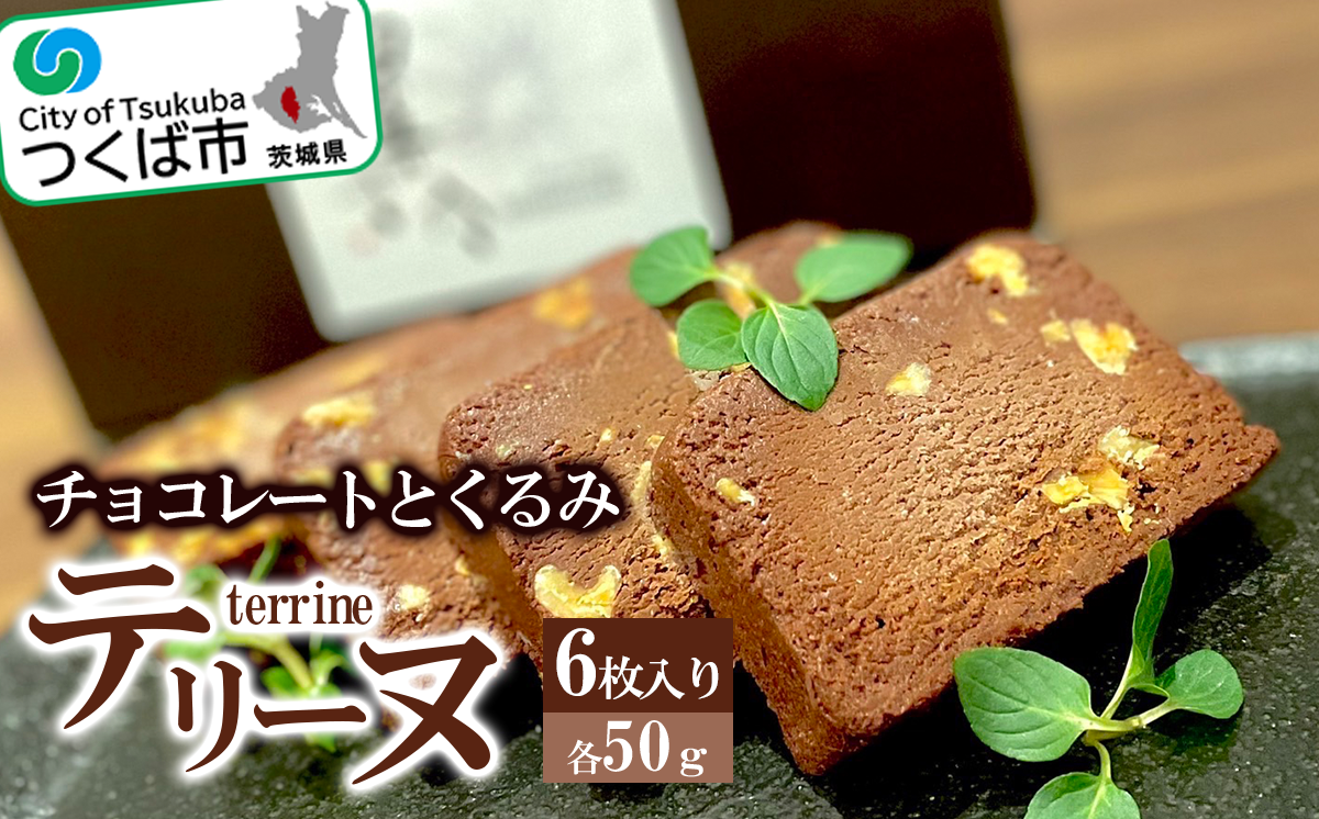 チョコレートとくるみのテリーヌ 6枚入りセット【 スイーツ チョコ チョコレート テリーヌ くるみ 甘い バレンタイン ホワイトデー デザート 濃厚 】