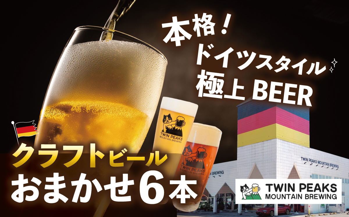 Twin Peaks Mountain Brewingのクラフトビールおまかせ 6本セット【 つくば市 ふるさと納税 クラフトビール ビール お酒 酒 麦酒 地ビール ドイツ ドイツビール 飲み比べ 】