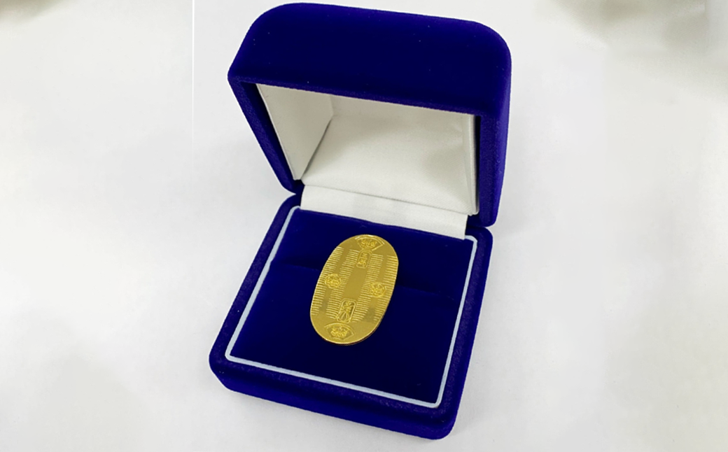 造幣局検定刻印入り 純金5gUP小判【 純金 金 5g 貴金属 小判 装飾 希少 高級 記念 金属 K24 24金 ホールマーク 良質 茨城県 つくば市 】