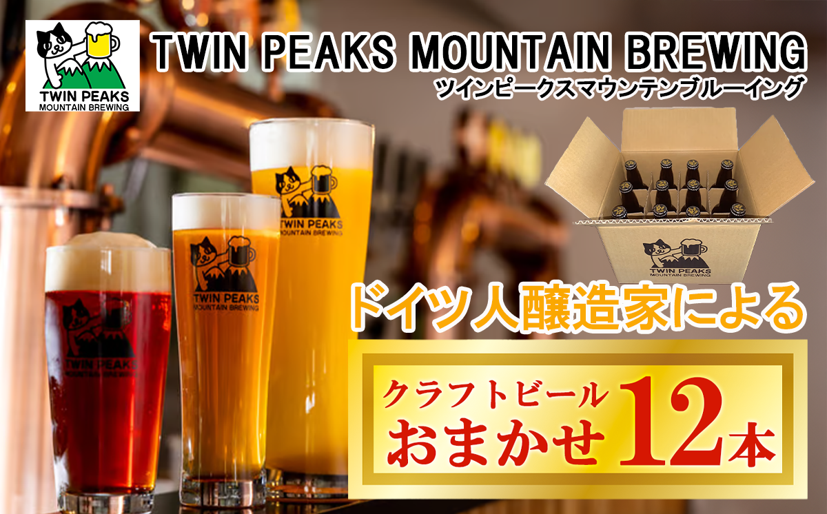 Twin Peaks Mountain Brewingのクラフトビールおまかせ 12本セット【 つくば市 ふるさと納税 クラフトビール ビール お酒 酒 麦酒 地ビール ドイツ ドイツビール 飲み比べ 】