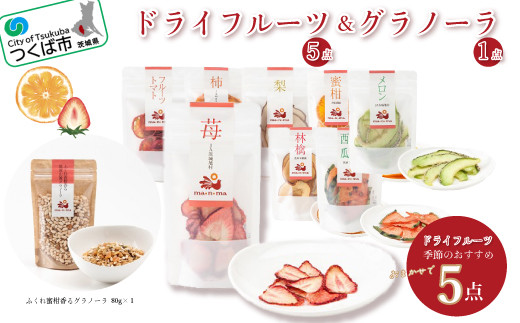ドライフルーツ&グラノーラセット【 いちご メロン スイカ キウイ りんご トマト 柿 みかん 果物 フルーツ 茨城県 つくば市 】