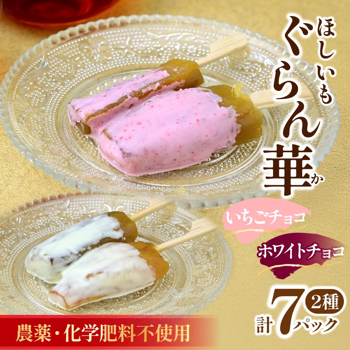 【ほしいも ぐらん華】茨城県産 紅はるか 干し芋 (チョコアソート)7パック ギフト箱入り【配送不可地域：離島】【1632083】