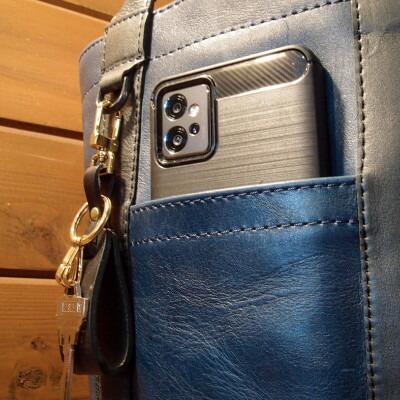 Ciwau leathers 【鬼灯 Ho-zuki】トートバッグ 千波ブルー【1490258】
