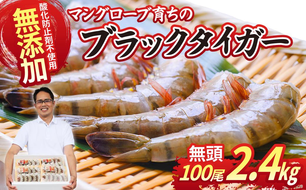 魚兵水産こだわりのブラックタイガー海老　 10尾10パック(計2400g程度)【配送不可地域：離島】【1215915】