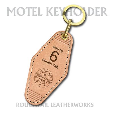 ラフテール【栃木レザー製牛革使用　モーテルキーホルダー】ナチュラル×ブラス【1712386】