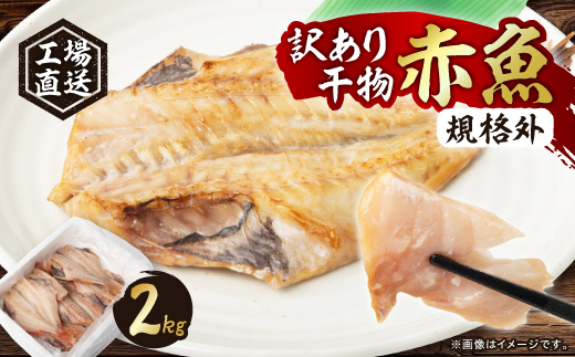 工場直送　訳あり干物(規格外)赤魚　2kg　【配送不可地域：離島】【1538160】