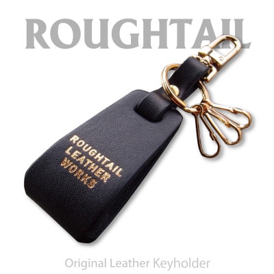Roughtail leather works【 レザーチャームキーホルダー】ブラック【1498034】