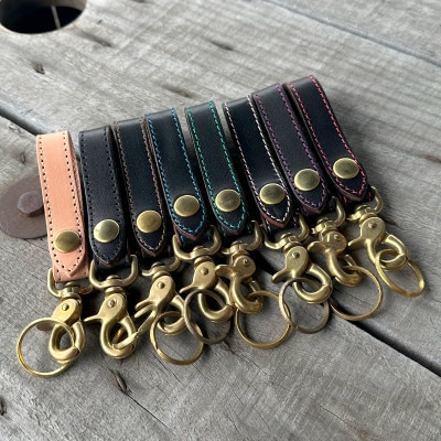 ラフテール【真鍮キーホルダー】ブラック×グリーン　AC-KH-BR-BKGR【1639857】