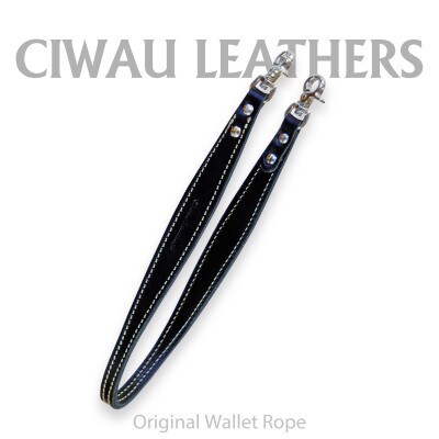 Ciwau leathers　【ウォレットロープ　平ロープ52cm】ブラック【1578903】