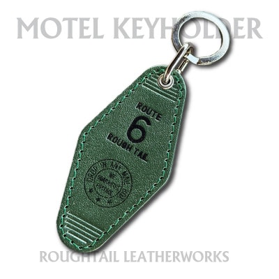 ラフテール【栃木レザー製牛革使用　モーテルキーホルダー】グリーン×ブラック【1712382】