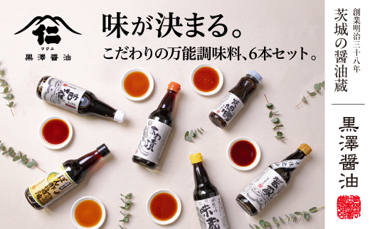 【詰合せセット】老舗醤油蔵の調味料6本バラエティセット　料理好きな方やギフトにもぴったり!【1209026】