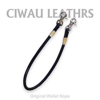 Ciwau leathers　【ウォレットロープ　丸ロープ46cm】ブラック【1578908】