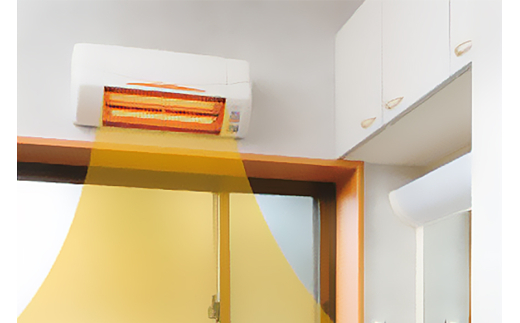 即暖 涼風暖房機 SDG-1200GSM 1台 グラファイトヒーター搭載 脱衣室 トイレ 小部屋用 人感センサー付き 壁面取付型 ヒートショック対策 日本製 高須産業製 茨城県 潮来市 (A41-001)