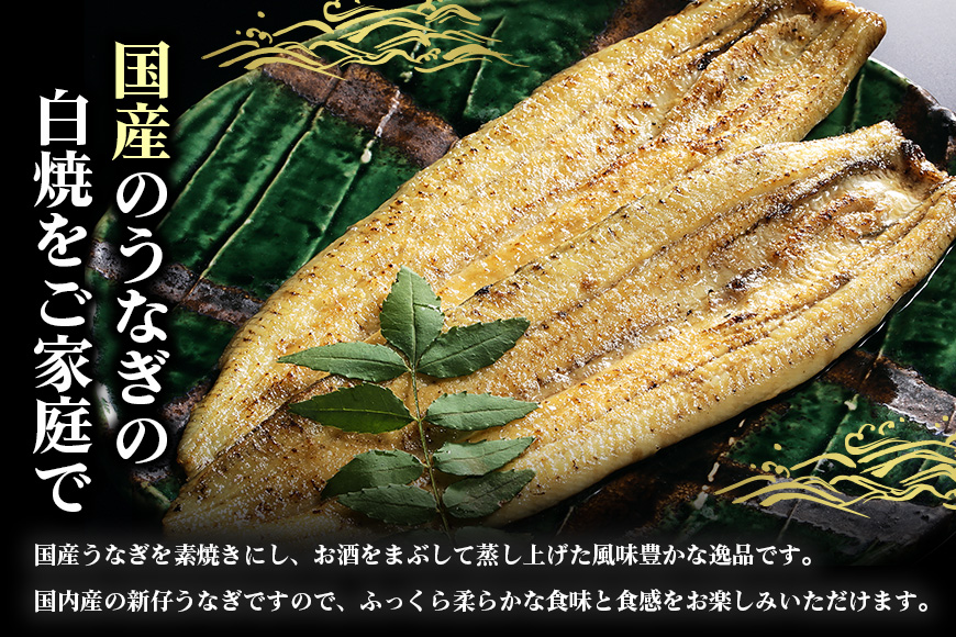 大きな国内産うなぎ白焼(酒蒸し) 140〜160g 5尾 計700g以上 うなぎ 鰻 ウナギ 白焼 酒 蒸し 蒲焼 タレ 山椒 付き 簡単調理 贈答用 ギフト 内祝い 土用の丑の日 冷蔵 国産 茨城県 潮来市 (A23-033)