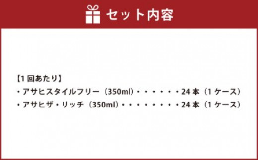 スタイルフリー(糖質0) 350ml缶 24本入＋ザ・リッチ 350ml缶 24本入 2ヶ月に1回×6回便（定期便） 発泡酒 新ジャンル 第3のビール