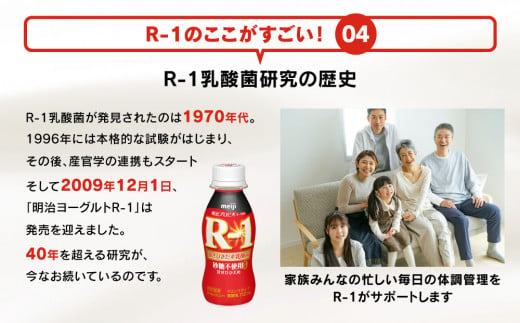 【定期便 6回】明治 プロビオヨーグルトR-1ドリンク砂糖不使用 112g×24本×6回 ヨーグルトドリンク