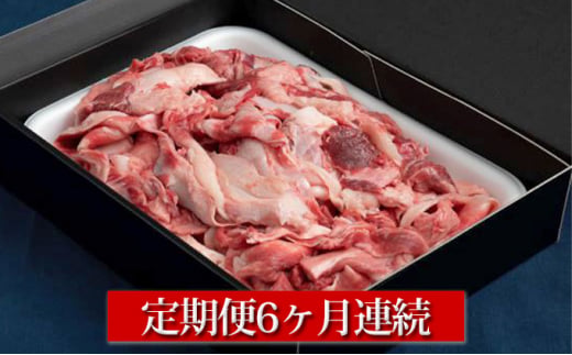 【定期便】常陸牛スジ肉1kg(500g×2) 6ヶ月連続お届け