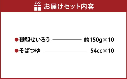 韃靼せいろう10人前 150g×10人前 生そば 冷凍 だったん 韃靼そば そばつゆ付き そばつゆ 54cc×10人前 茨城県 守谷市産 蕎麦 セット