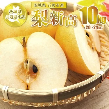 新高 10kg 20～24個【茨城県共通返礼品 石岡市】 ※2025年10月～10月下旬頃に順次発送予定
