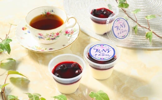 とろ生チーズプリン(ブルーベリーソース)3個セット | プリン デザート スイーツ お菓子 洋菓子 菓子 ブルーベリーソース ブルーベリー ソース 生チーズ チーズ 冷凍 3個 セット