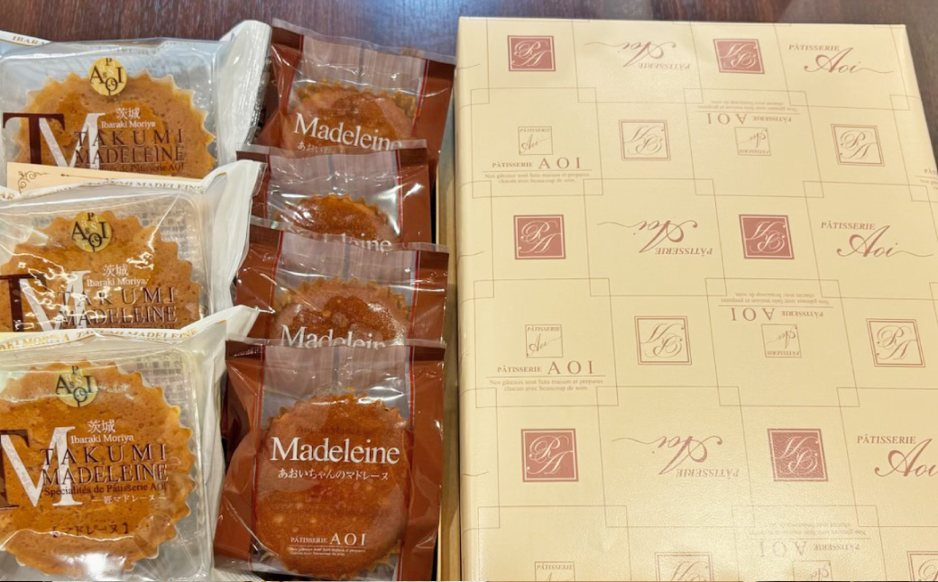 あおいちゃんと匠マドレーヌ食べ比べセット7個入り | お菓子 デザート スイーツ 洋菓子 おやつ セット マドレーヌ 焼き菓子 焼菓子 個包装 守谷市