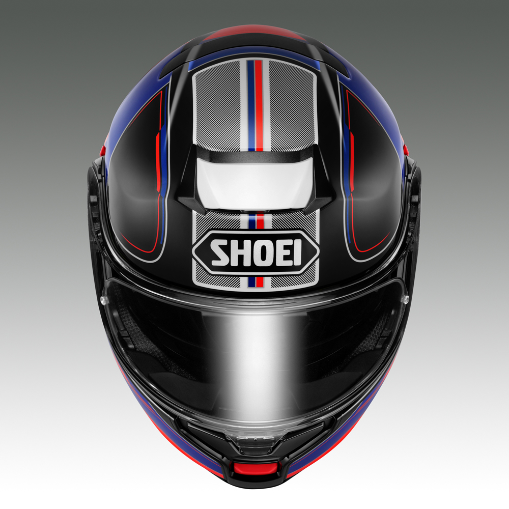 SHOEIヘルメット【NEOTEC 3 SHARPEN (RED／BLUE)】XXL フィッティングチケット付き｜フェイスカバー システム ネオテック シャープン バイク ツーリング ショウエイ [2038]