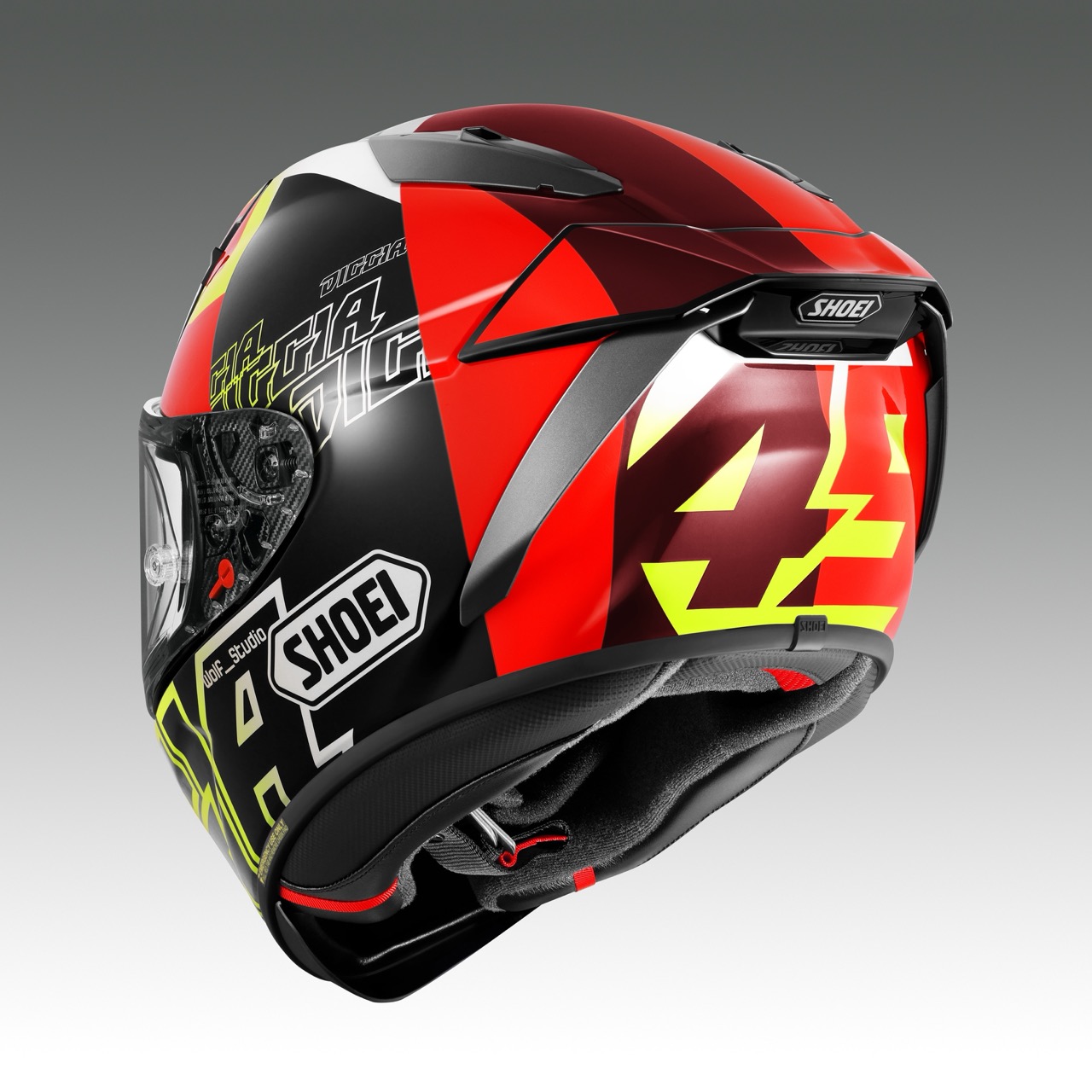 SHOEIヘルメット【X-Fifteen DIGGIA 2 (YELLOW／RED)】XL フィッティングチケット付き｜エックスフィフティーン ディジャ フルフェイス バイク ツーリング ショウエイ [2171]