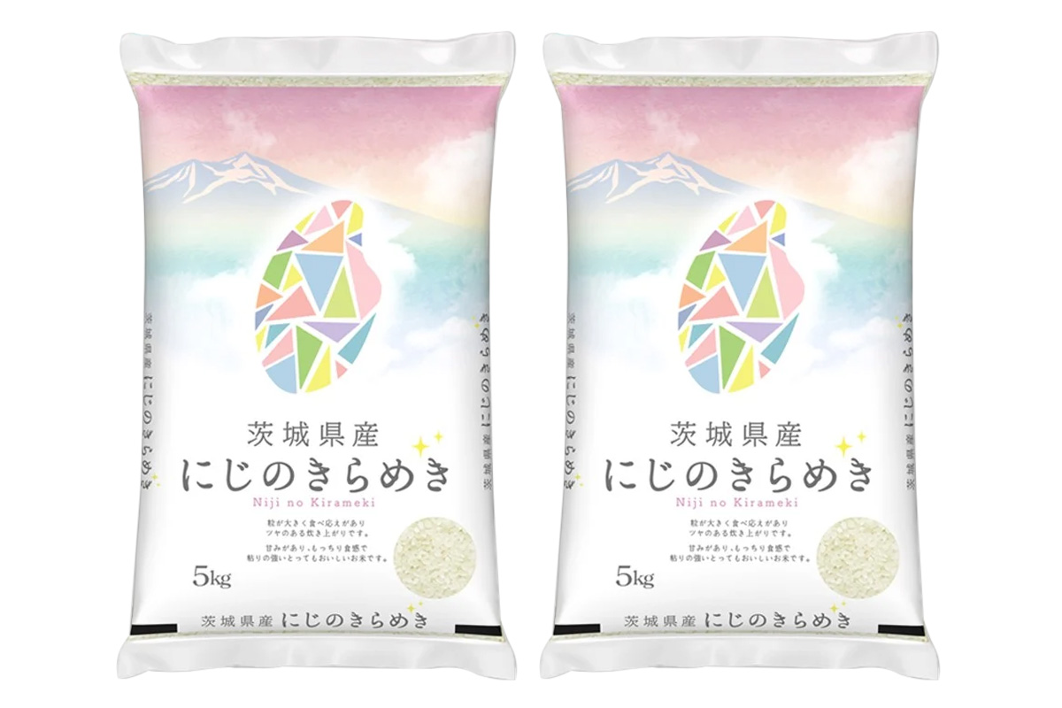 【令和7年産】茨城県産 にじのきらめき 白米 10kg (5kg×2袋)｜お米 おこめ 精米 直送 産直 稲敷 茨城 [1967]