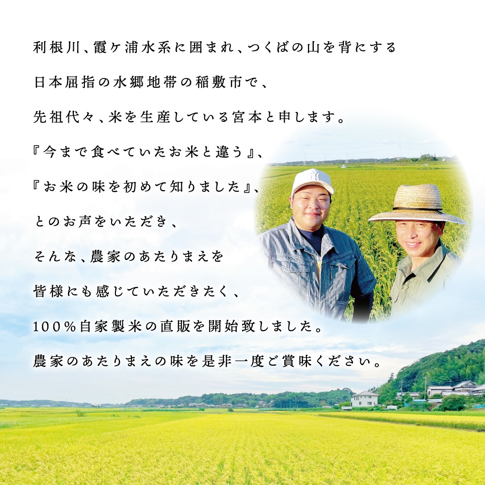 新米【令和6年産】茨城県稲敷市産 宮本さん家のこしひかり 合計10kg (5kg×2袋)｜米 おこめ こしひかり コシヒカリ 精米 農家直送 直送 茨城県 [1106]