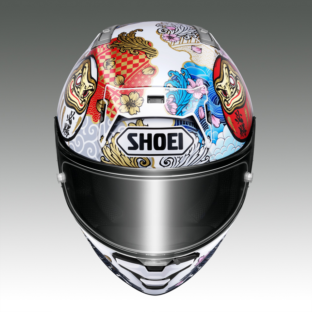 SHOEIヘルメット【X-Fifteen MARQUEZ MOTEGI5 TC-6】M フィッティングチケット付き｜エックスフィフティーン マルク マルケス モテギ フルフェイス バイク ツーリング レーサー ショウエイ ヘルメット [1989]