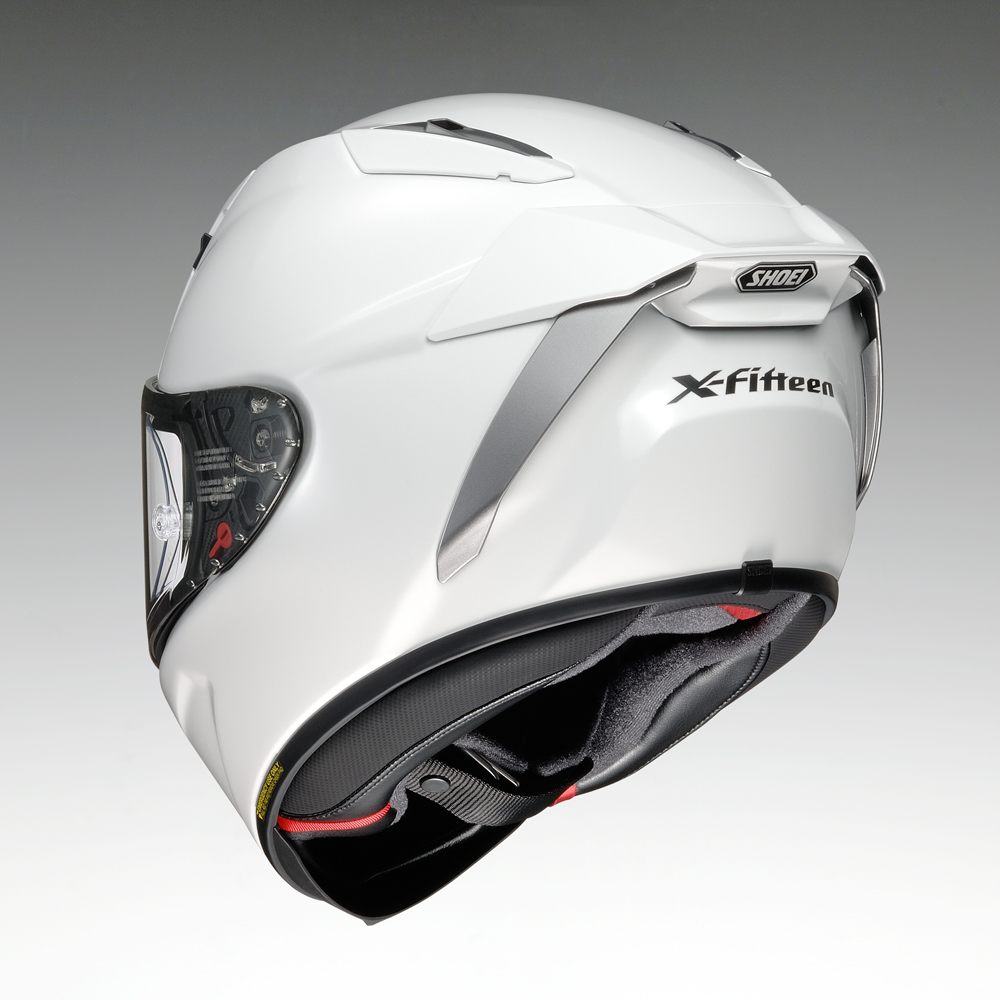 SHOEIヘルメット【X-Fifteen ルミナスホワイト】M フィッティングチケット付き｜エックスフィフティーン フルフェイス バイク ツーリング レーサー ショウエイ ヘルメット [2005]