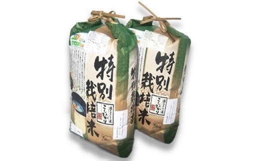 新米【定期便／3ヶ月 令和6年産】こめ工房水飼 特別栽培米 コシヒカリ 計30kg (10kg×3回) [1055]