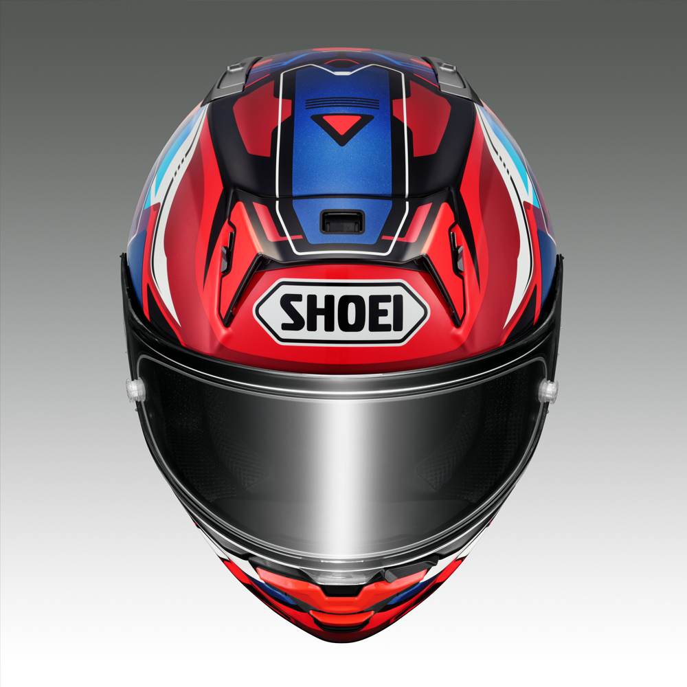 SHOEIヘルメット【X-Fifteen VALION (RED／BLUE)】XL フィッティングチケット付き｜エックスフィフティーン ヴァリオン フルフェイス バイク ツーリング レーサー ショウエイ ヘルメット [1940]