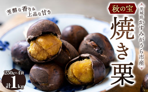 かすみがうら市産　焼き栗　250g×4袋　(冷凍)【配送不可地域：離島】【1350919】