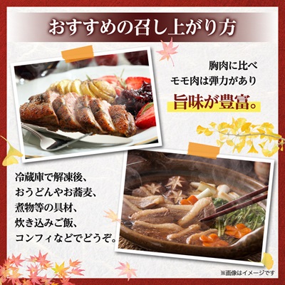 かすみ鴨モモ肉　1羽分×2パック(計2羽分)【配送不可地域：離島】【1563884】