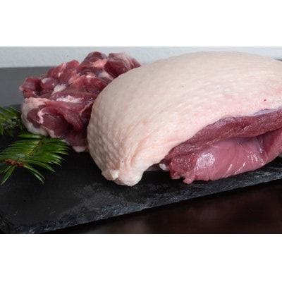 鴨鍋の素4人前(鴨スープとムネ肉1羽分(2枚)のセット)【配送不可地域：離島】【1706049】