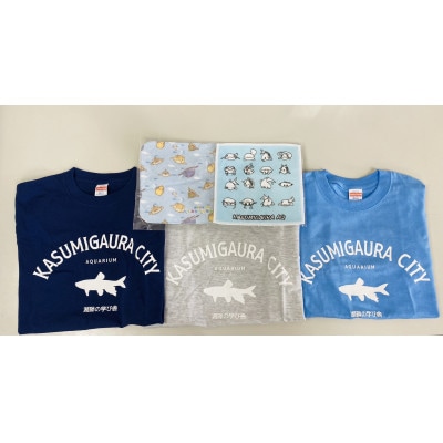 かすみがうら市水族館入館ご優待券とオリジナルTシャツ&ハンカチ【1394568】