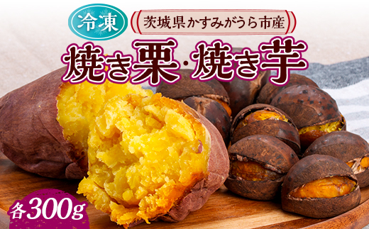 長方屋の詰め合わせセット(冷凍焼き栗・冷凍焼き芋 各300g)【配送不可地域：離島】【1593052】