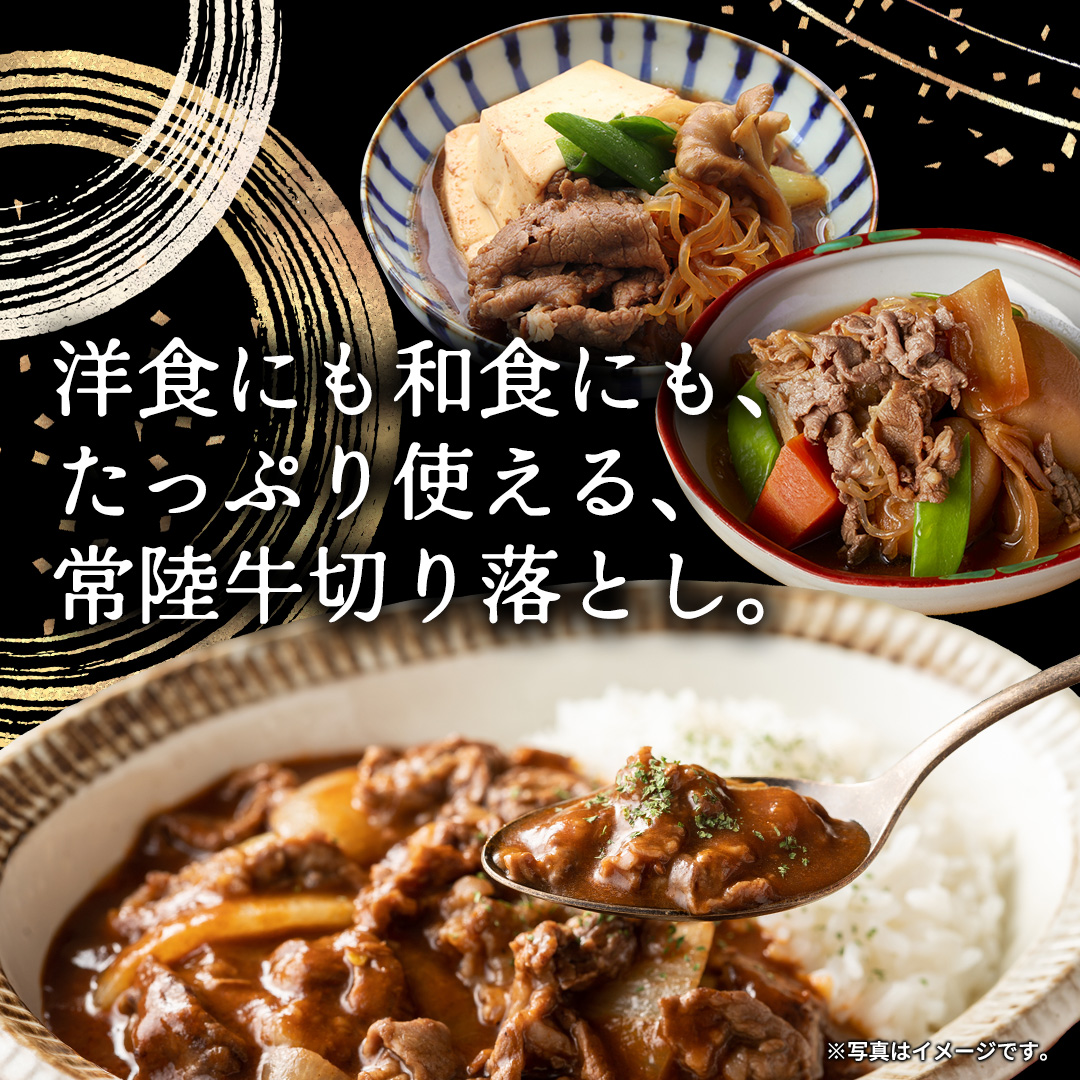 【定期便】 全3回 【 常陸牛 】 切り落とし 1kg (茨城県共通返礼品) 国産 切落し 焼肉 焼き肉 お肉 A4ランク A5ランク ブランド牛 小分け [BX87-NT]