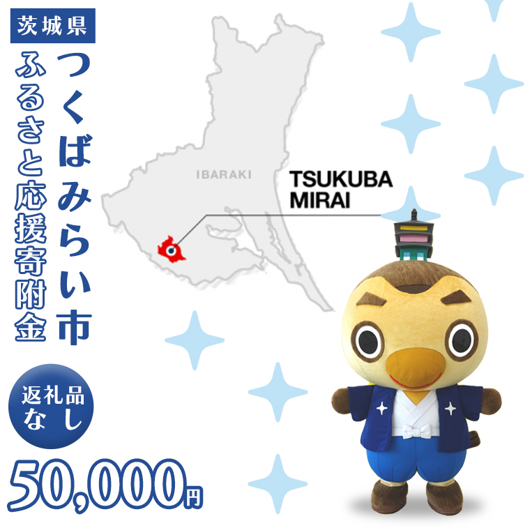 【 返礼品なし 】 茨城県 つくばみらい市 ふるさと応援寄附金 （ 50,000円 )	 [BH19-NT	]