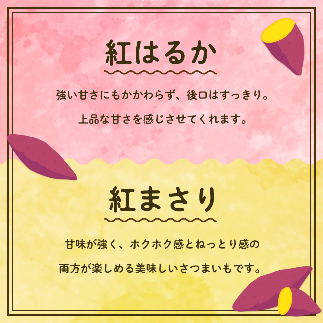 【 先行予約 】 茨城県産 紅はるか／紅まさり 食べ比べ 合計 5kg サイズS～2L さつまいも サツマイモ 紅はるか 紅まさり [EG01-NT]
