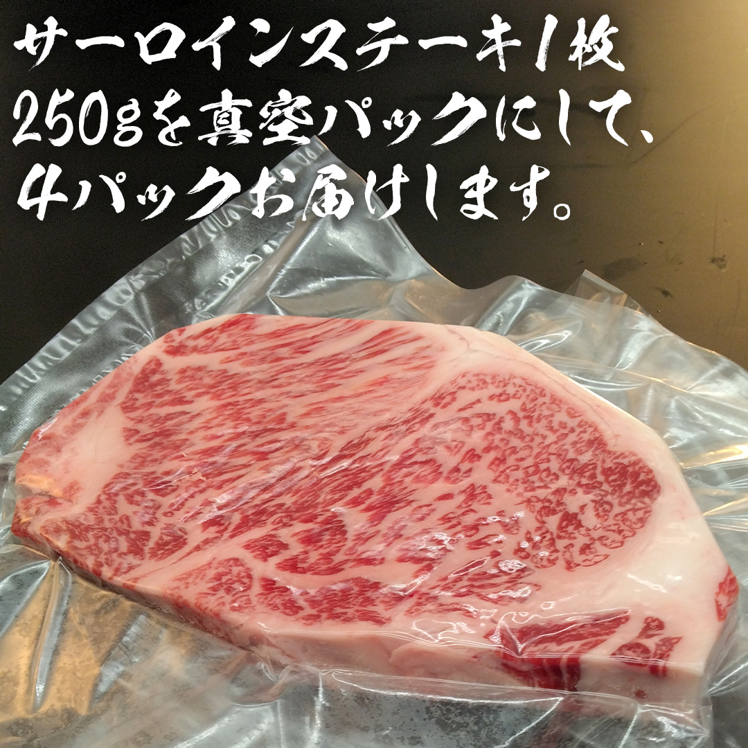 【 常陸牛 】 A5 等級 サーロインステーキ 1kg (250g×4枚) あらぎり わさび 付 （茨城県 共通返礼品：守谷市） ひたちぎゅう ブランド牛 ステーキ サーロイン 国産牛 黒毛和牛 和牛 国産黒毛和牛 お肉 A5ランク 山葵 ワサビ [BX06-NT]