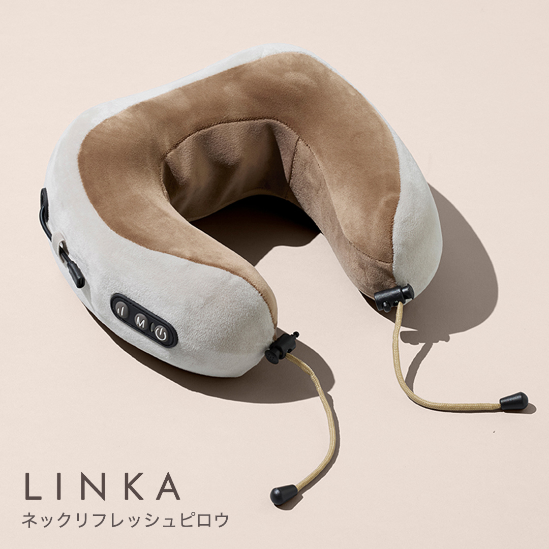 LINKA ネックリフレッシュピロウ リンカ LINKA マッサージ マッサージャー 肩こり リラックス 美容 健康 健康器具 美容機器 [EV13-NT]