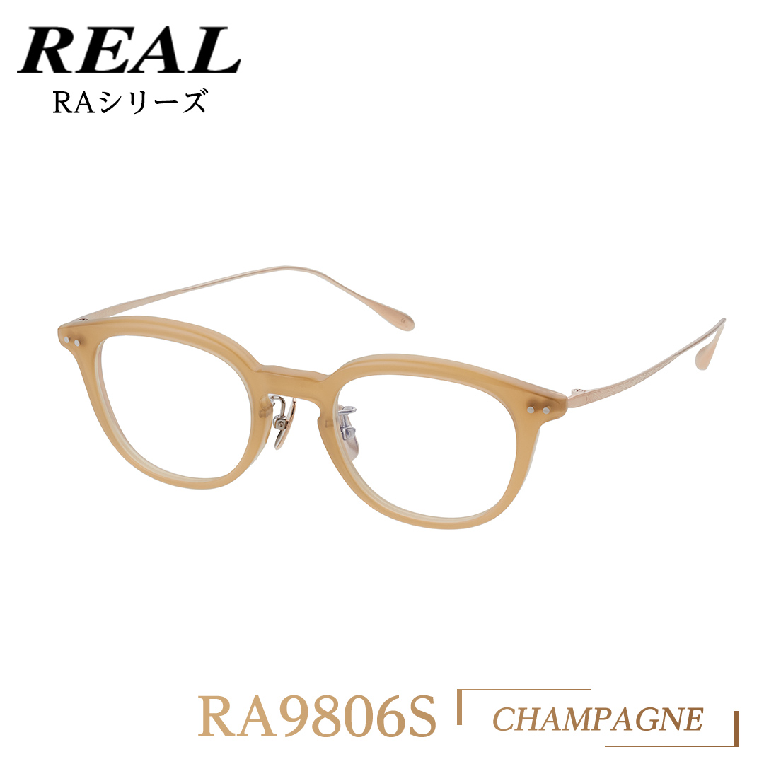 【 リアル メガネ タートル 】 REAL RA9806S カラー05 度無しブルーライトカットレンズ＆老眼レンズ対応 眼鏡 めがね メガネ メガネフレーム 国産 鯖江製 鯖江 ブルーライトカット 老眼 [DU27-NT]