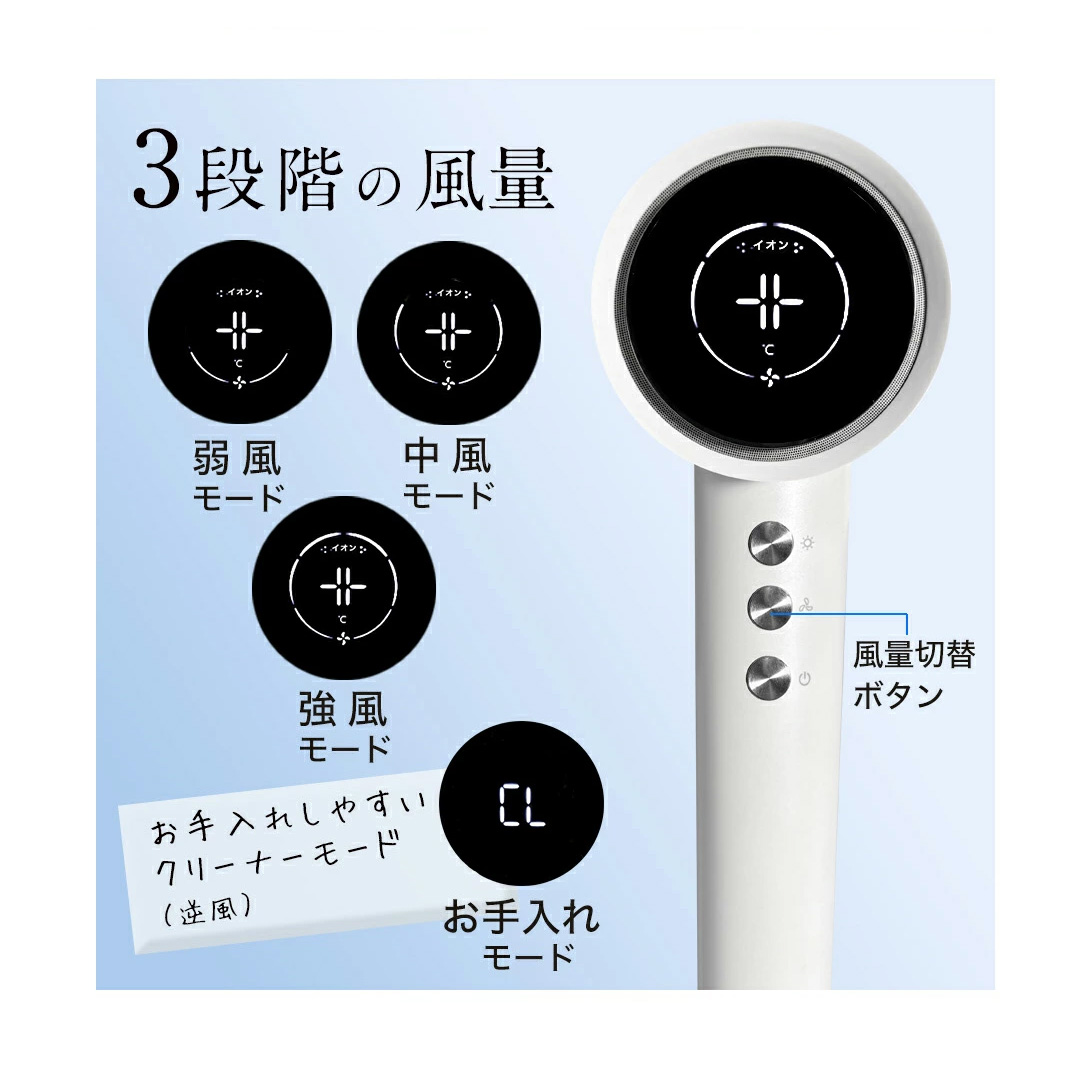 美ルル イオン ユーロス（速乾マイナスイオンドライヤー) チャコールブラック 速乾マイナスイオンドライヤー 大風量 22m/s マイナスイオン 低温 温風 冷風 ヘアドライヤー 美髪 ギフト[DD87-NT]