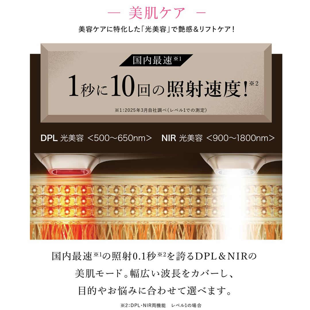 WAVE WAVE Radiant Grace 美容 美顔器 脱毛 光脱毛 セルフケア 美肌 リフトアップ IPL DPL NIR 美肌ケア リフトケア ツヤ肌ケア 光美容 軽量 ハイパワー ［AG252-NT］