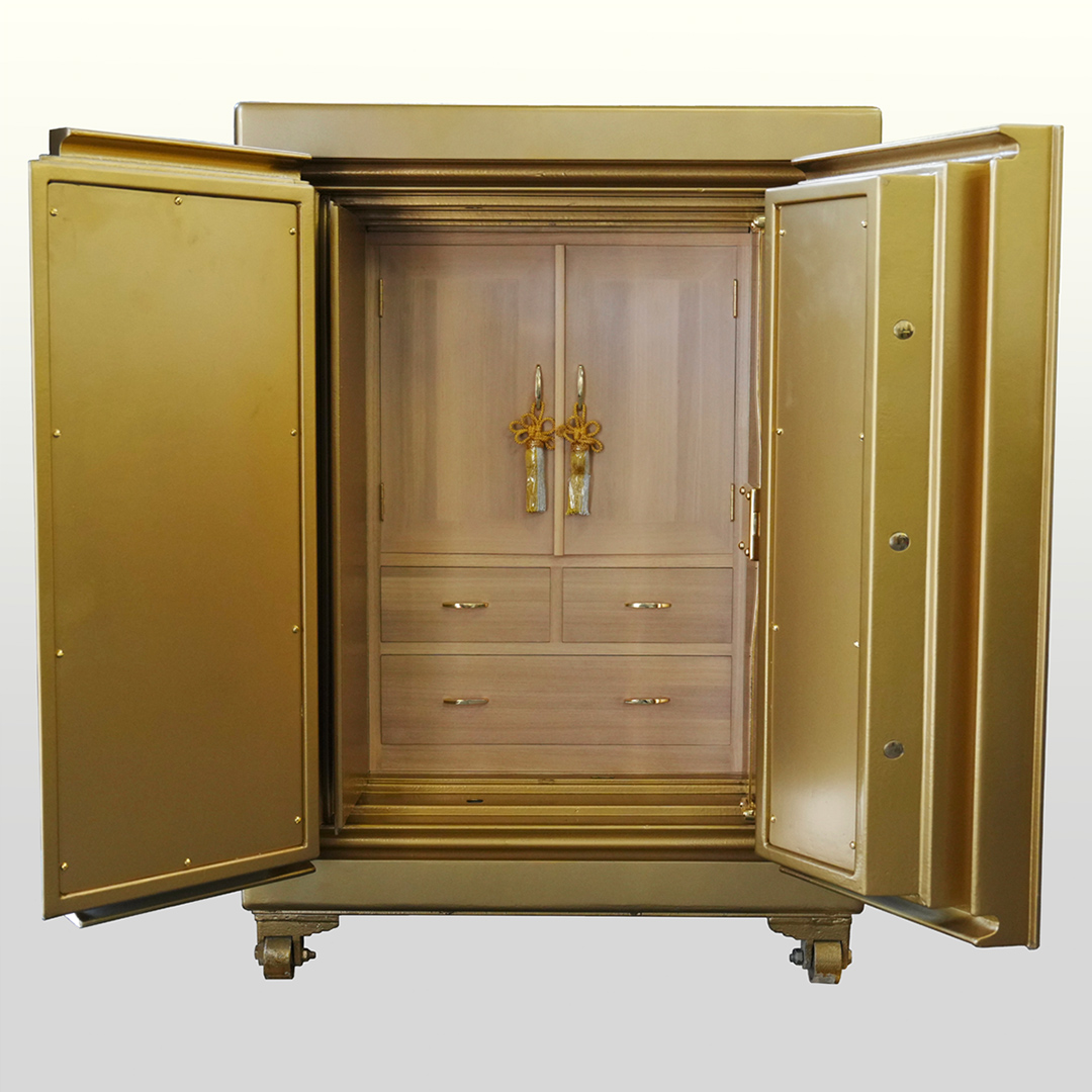 古典金庫 5号 両開 ゴールド (Ａ) [CS27-NT]